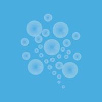 Natural realistic bubble design template vector