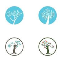 árbol logo diseño con modelo vector concepto