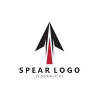 spear logo design with template vector illustration