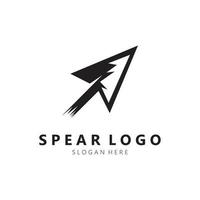 spear logo design with template vector illustration