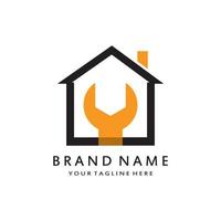 vector logo design illustration construction, home improvement and building logo design template