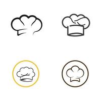 cocinero sombrero logo diseño con vector ilustración modelo