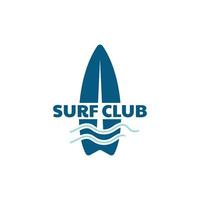 tabla de surf Clásico logo modelo. vector