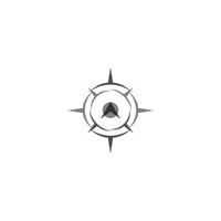 compass logo and symbol with vector concept illustration template