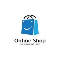 shopping bag logo vector illustration template