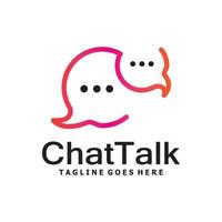 chat bubble logo icon vector illustration template