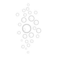 Natural realistic bubble design template vector