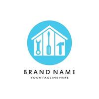 vector logo design illustration construction, home improvement and building logo design template