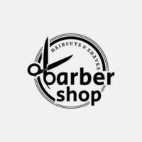 Barber Shop Logo Template. Logo For Barber Shop and Men's Salon. vector
