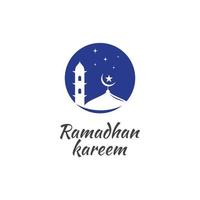 Marhaban Ya Ramadhan Logo Template and Islamic Symbol vector