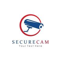 CCTV Technology and Security Logo Template. vector