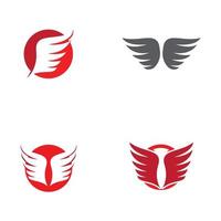 Minimalist bird wings logo. Easy editing of template vector illustration.