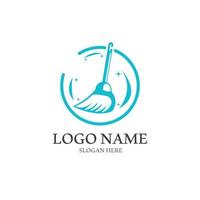 cleaning logo with vector illustration symbol template