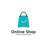 shopping bag logo vector illustration template