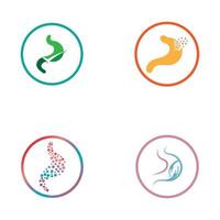 stomach care icon designs vector