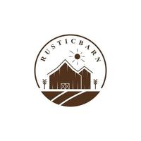 Country Farmhouse or Farm Barn Logo Template. vector