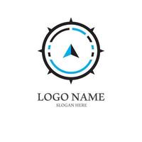 compass logo and symbol with vector concept illustration template