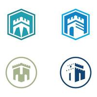 vector castle logo icon template