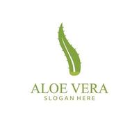 aloe vera logo design vector illustration template