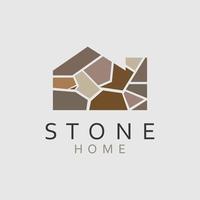 Stone House Vector Illustration Logo Template.