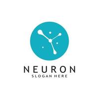 nerve cell logo or neuron logo with vector template