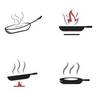 utensils logo for cooking with concept vector template