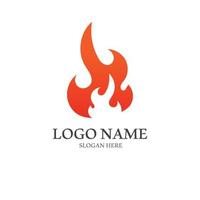 blazing fire, embers, fireball logo and symbol vector image. with template illustration editing.