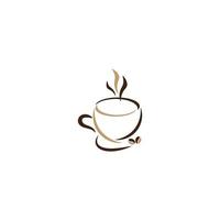 coffee cup logo with vector style template