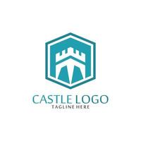 vector castillo logo icono modelo