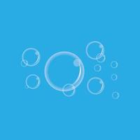 Natural realistic bubble design template vector