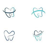 Ilustración de vector de plantilla de logotipo dental