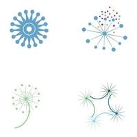 dandelion flower logo with template vector illustration