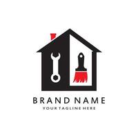 vector logo design illustration construction, home improvement and building logo design template