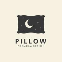 Sleeping Pillow Logo Template. Logo for Business, Interior, Furniture and Sleep Symbol. vector