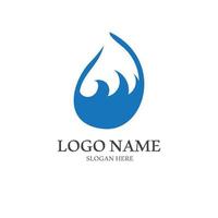 Water drop logo, a logo with a concept style vector illustration template on a white isolated background.