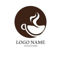 coffee cup logo with vector style template