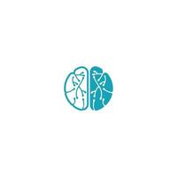 nerve cell logo or neuron logo with vector template