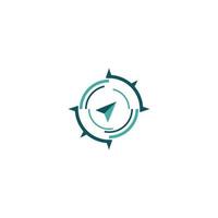 compass logo and symbol with vector concept illustration template