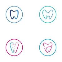 Ilustración de vector de plantilla de logotipo dental