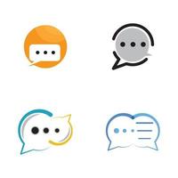 chat bubble logo icon vector illustration template