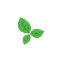 natural verde hoja logo. con un ilustración logo diseño en un moderno estilo. un logo para salud y cuidado. vector