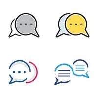 chat bubble logo icon vector illustration template