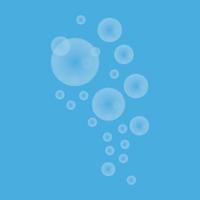 Natural realistic bubble design template vector