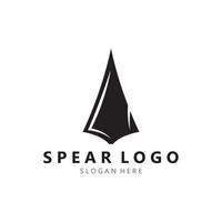 lanza logo diseño con modelo vector ilustración