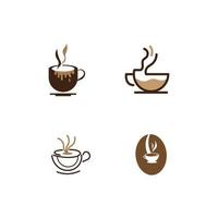 coffee cup logo with vector style template