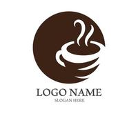 coffee cup logo with vector style template