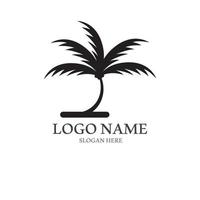 Palm tree summer logo template vector