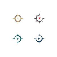 compass logo and symbol with vector concept illustration template