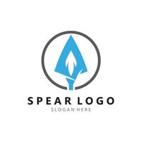 spear logo design with template vector illustration