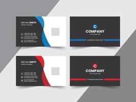 Modern Creative and Clean Business Card Template Design vector